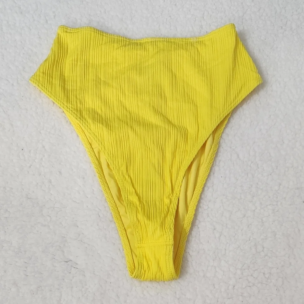 New!Frankie's Bikinis Amne Plisse Full Coverage Bikinis‎ Bottoms